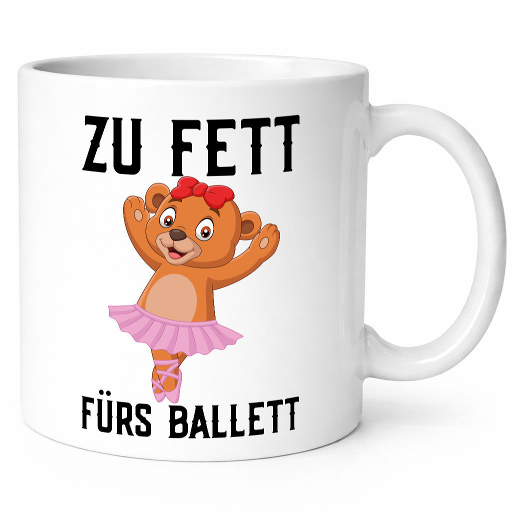 Too Fat for Ballet | Fat Bear Tutu Funny Comic Humorous Gift Idea