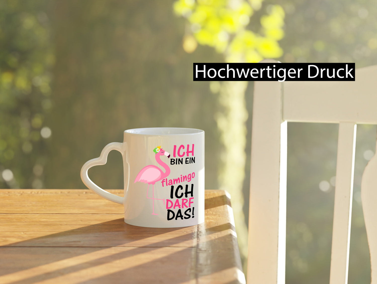 Ich bin ein Flamingo | Tier-Comic lustiger Spruch Blume Geschenk Tierliebhaber