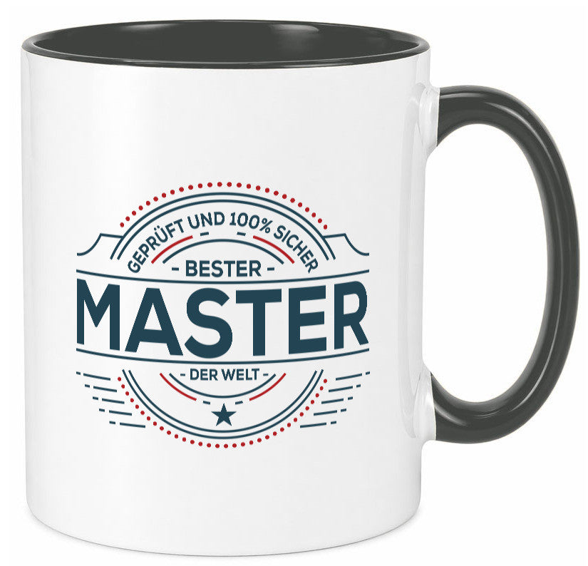 Geprüft und sicher: Master | Universität Student lustig Humor Geschenkidee