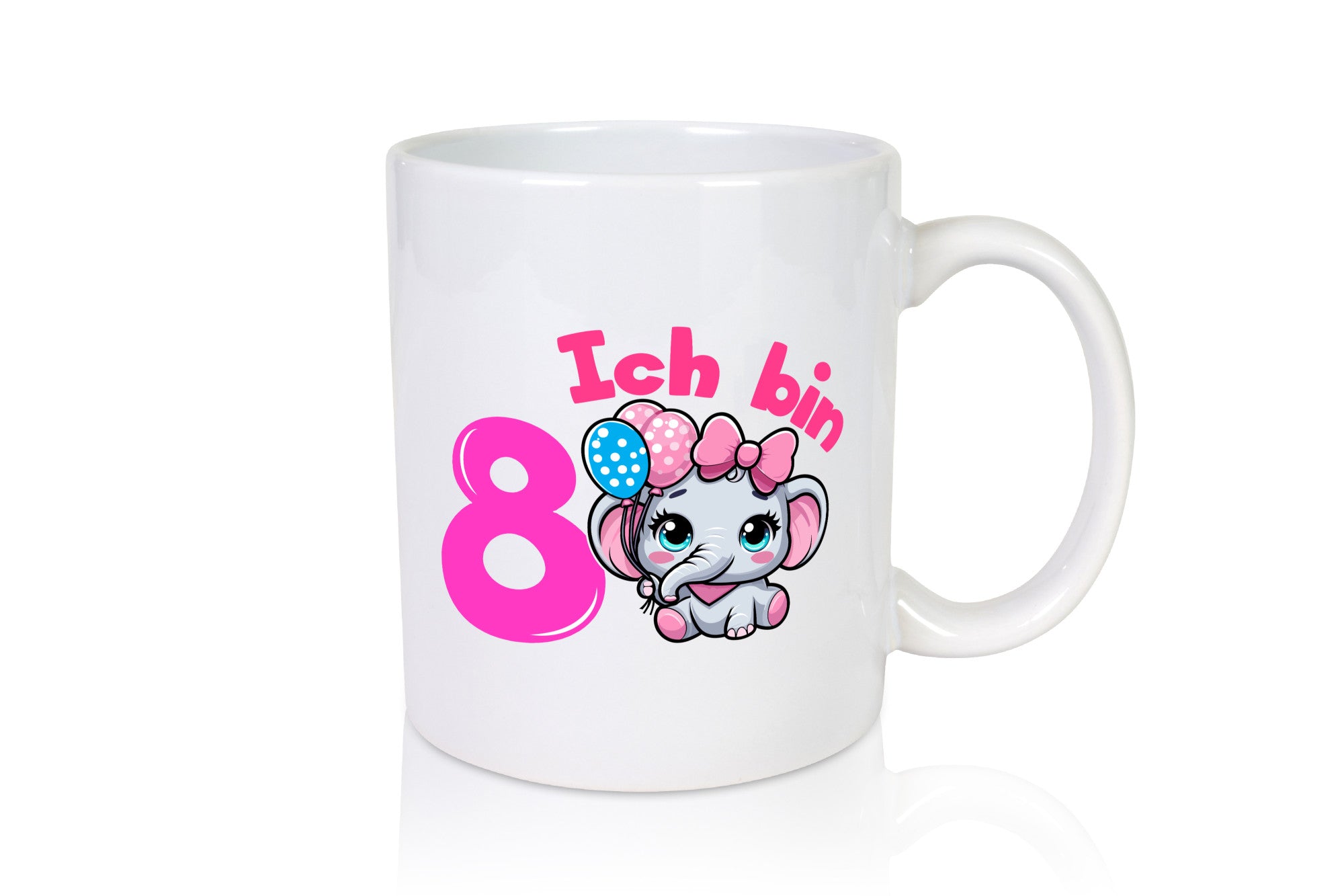 8. Geburtstag | 8 Jahre Elefant Mädchen Humor Geschenkidee Tasse