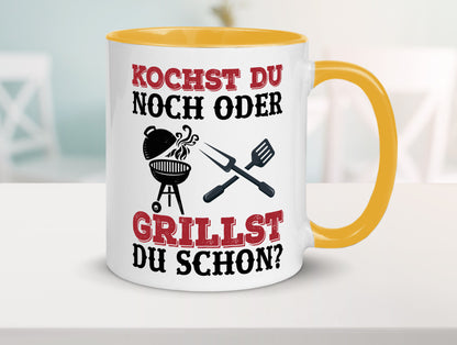 Grillst du schon? | Spruch Tasse Grillen Männer Geschenkidee Humor
