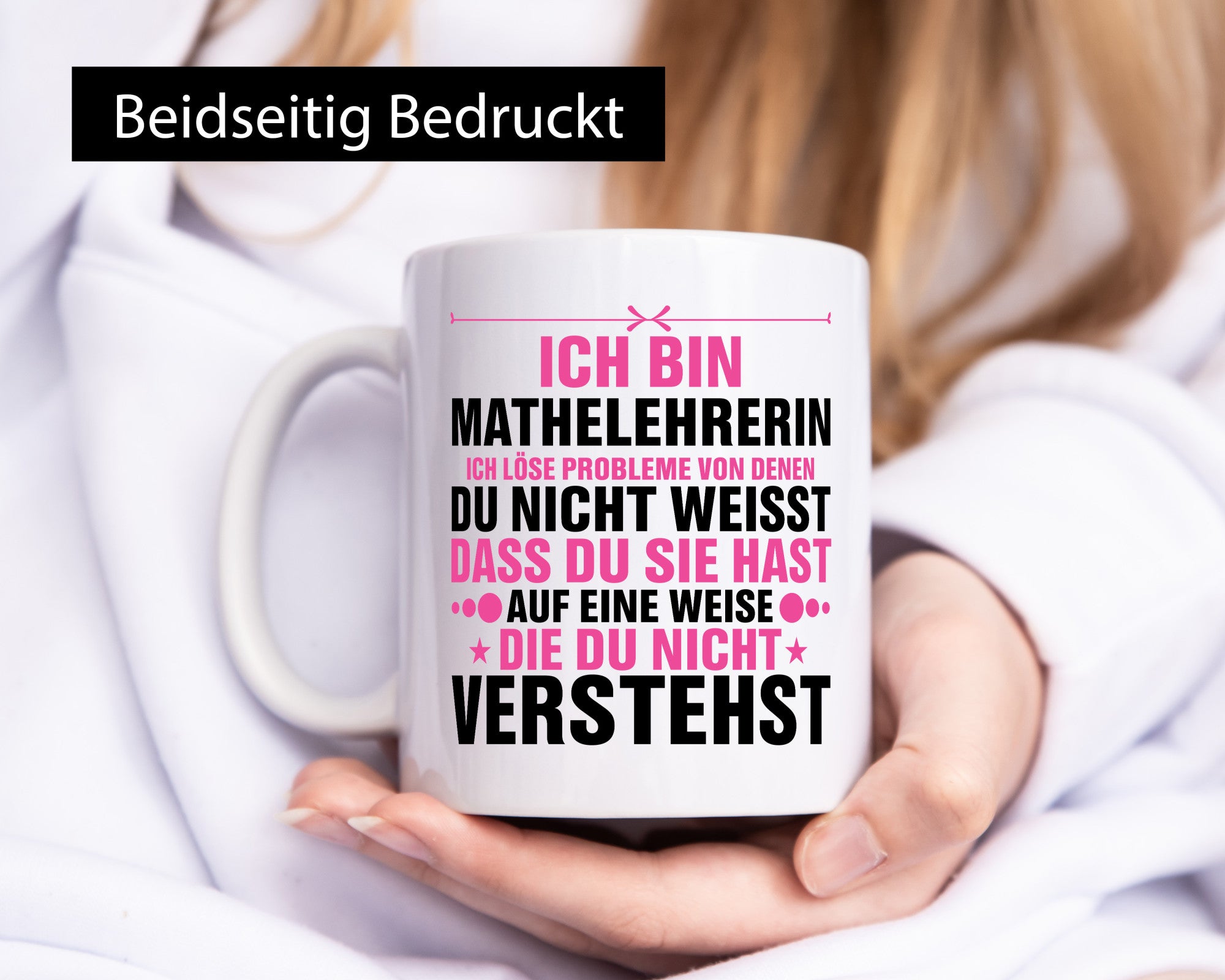 Löse Probleme: Mathelehrerin | Lehrer Mathe v2 Geschenkidee Humor Tasse