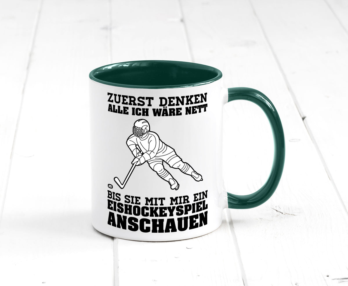 Eishockeyspiel | Eishockeyfan Tasse Eishockeyspieler Humor Geschenkidee