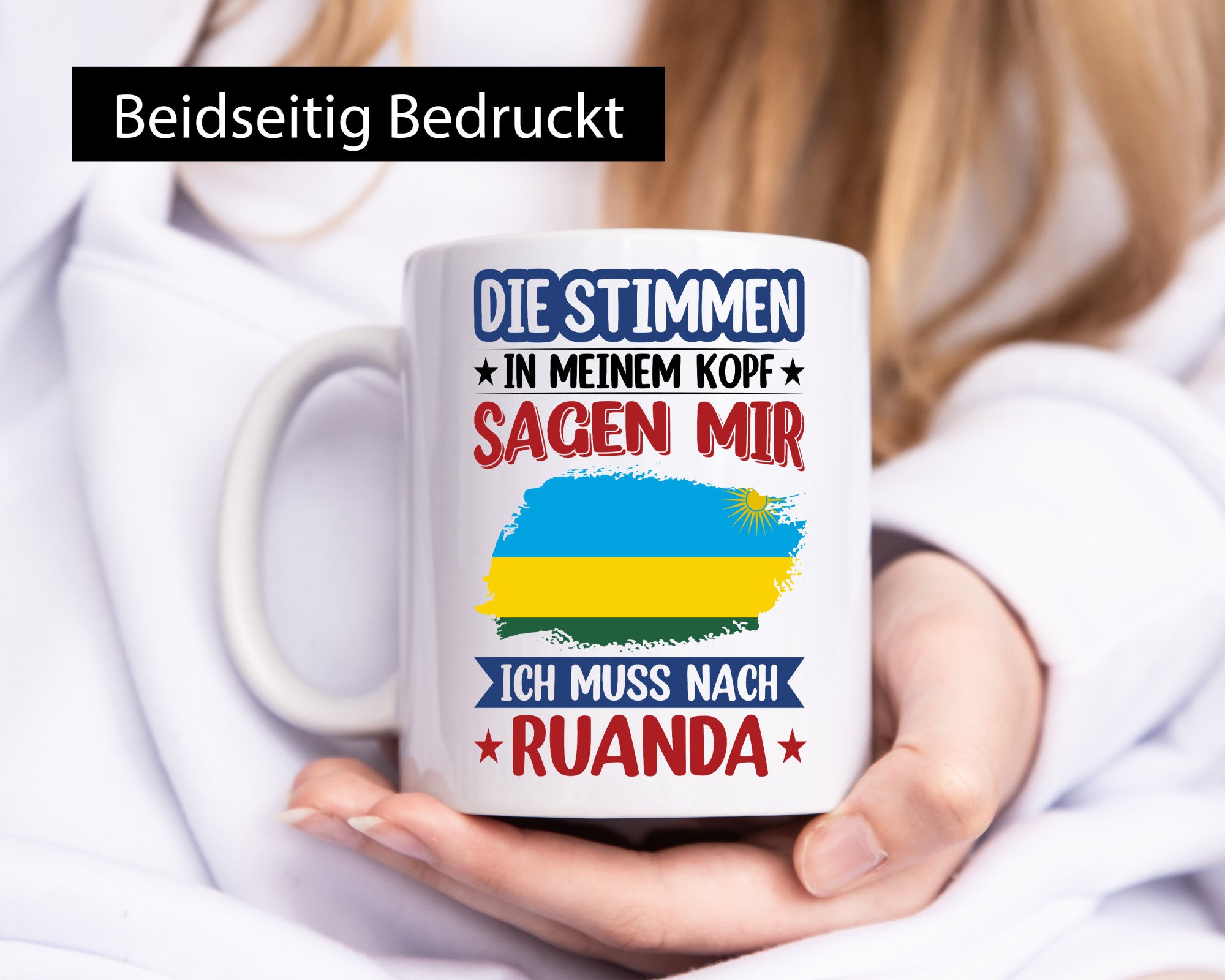 Ruanda | Urlaub Stimmen in meinem Kopf Traumland lustiger Spruch Geschenk Humor