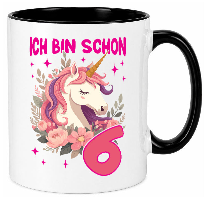 6. Geburtstag | 6 Jahre Einhorn Mädchen Geschenk Geschenkidee lustiger Spruch Tasse