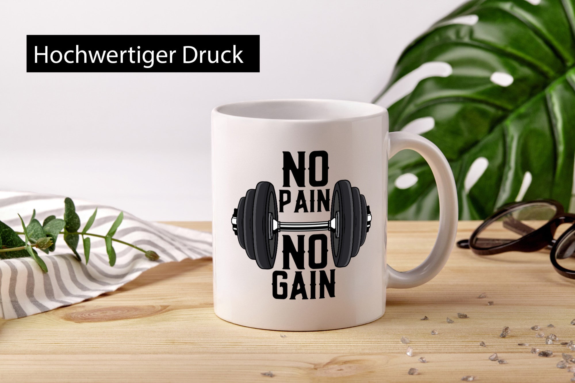 No Pain Gain | Training Motivation Fitness Pumpen lustig Humor Geschenkidee