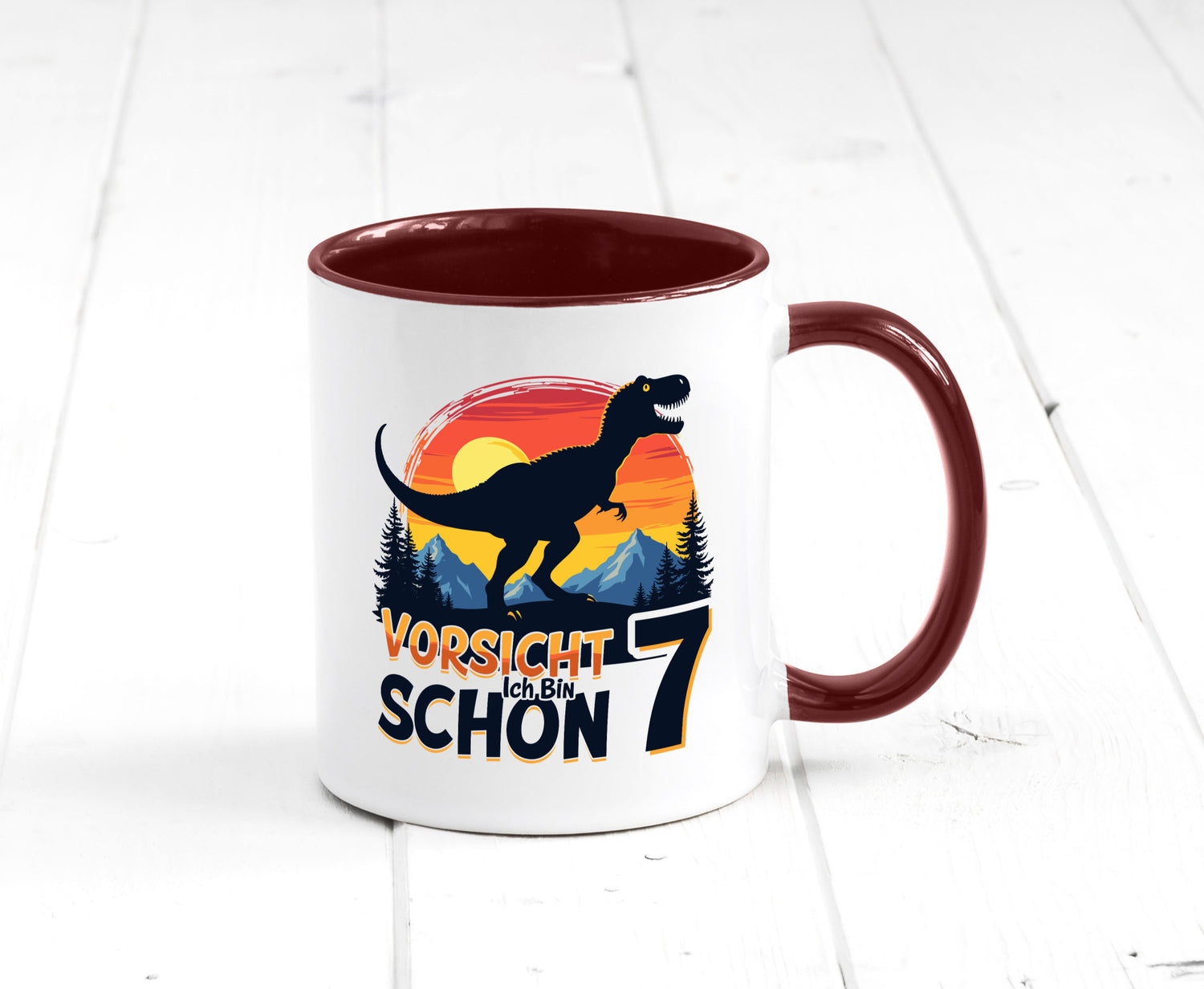 7. Geburtstag | 7 Jahre Dinosaurier v2 Geschenk Geschenkidee lustiger Spruch