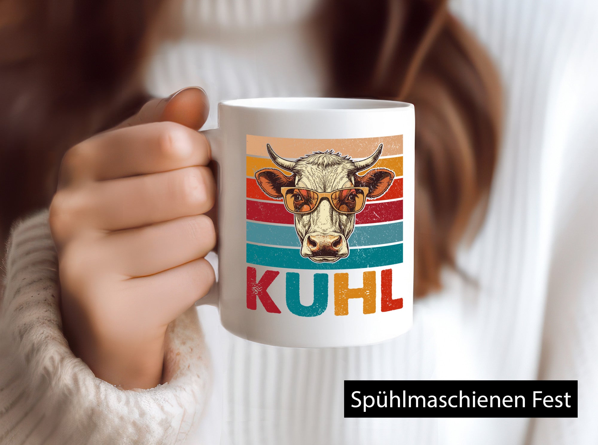 Kuhl | Kuh mit Sonnenbrille Coole v2 lustig Humor Geschenkidee Geschenk Tasse