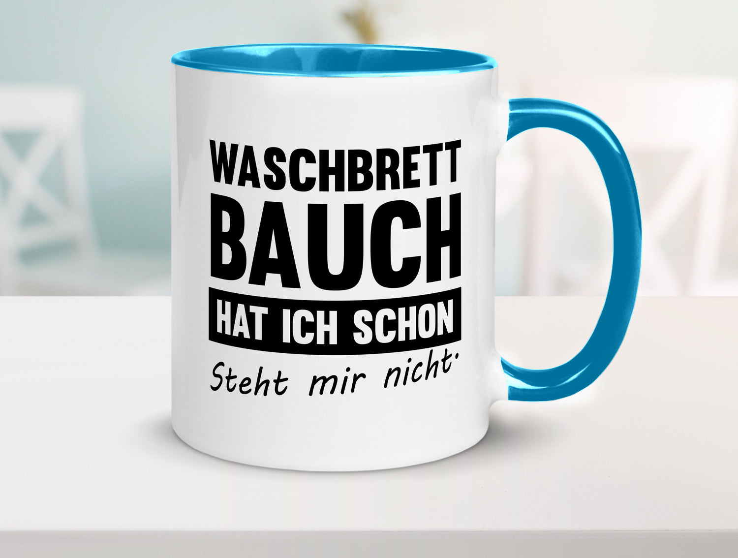 Waschbrettbauch steht mir nicht | Sixpack Gym lustiger Spruch Geschenk Humor