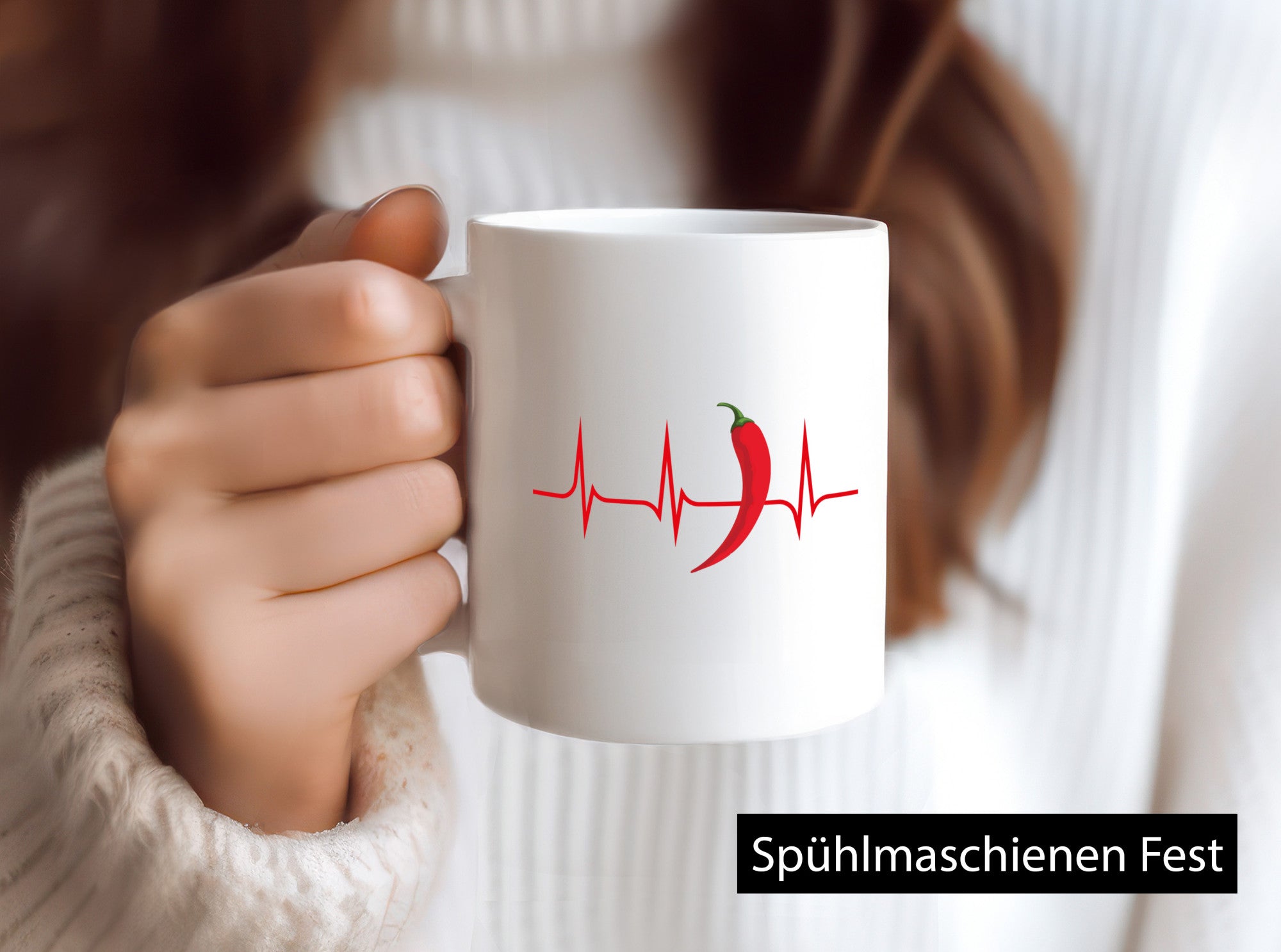 Chili Motiv | Peperoni scharf Chilischote Pfeffer Geschenkidee Humor Tasse