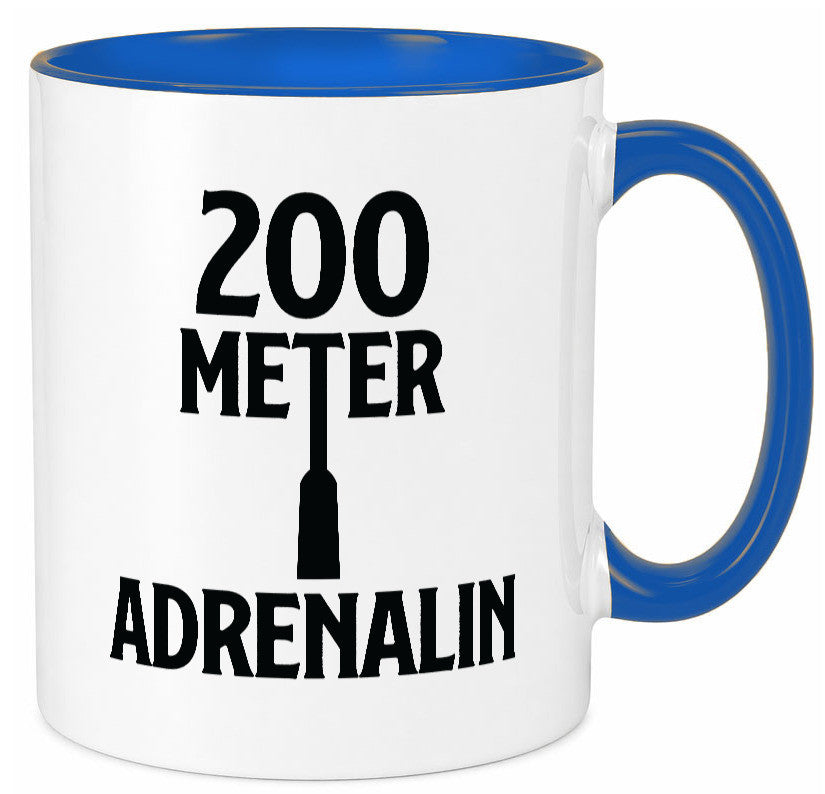 200 Meter Adrenalin v2 lustig Humor Geschenkidee Geschenk Tasse