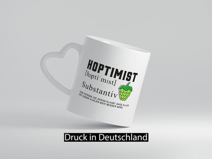 Hoptimist | Bierliebhaber Hopfen Bier Pils Party Geschenkidee Humor Tasse