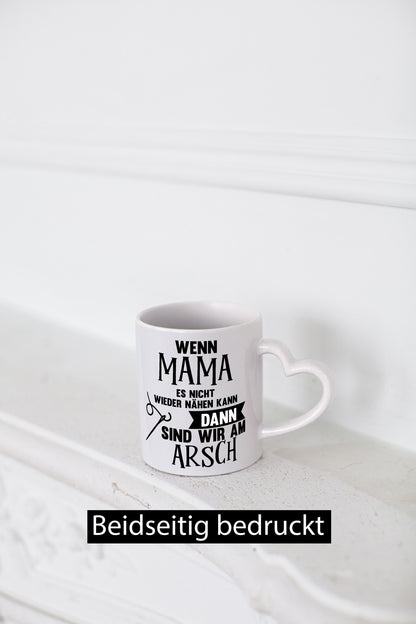 Wenn mama es nicht nähen kann | Nähmaschiene Nadel Geschenkidee Familie Humor