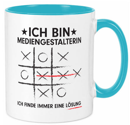 Löse Probleme: Mediengestalterin | Medien Geschenkidee Humor Tasse