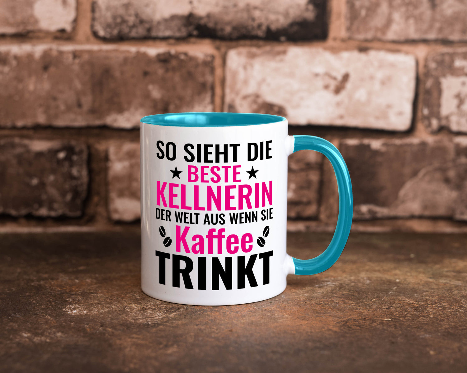 Kaffee trinkt: Kellnerin | Beruf kellnern Bedienung Humor Arbeit Kollegen Büro
