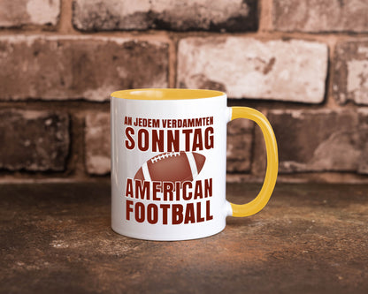 American Football | Sportfan Motiv jeden Sonntag Humor Geschenkidee Tasse