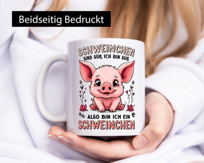 Ich bin ein Schweinchen | Schweine Bauer v2 Geschenkidee Humor Tasse