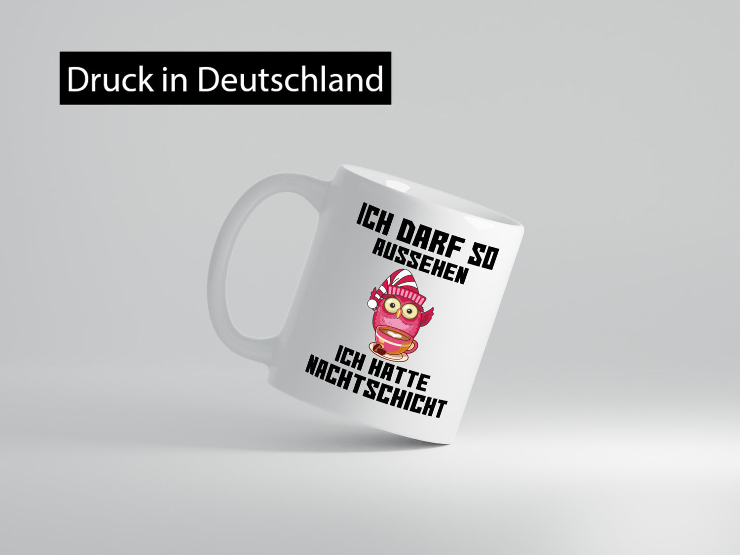 Nachtschicht Eule | Spruch Arbeit müde Nachtjob Geschenkidee Kollegen Büro