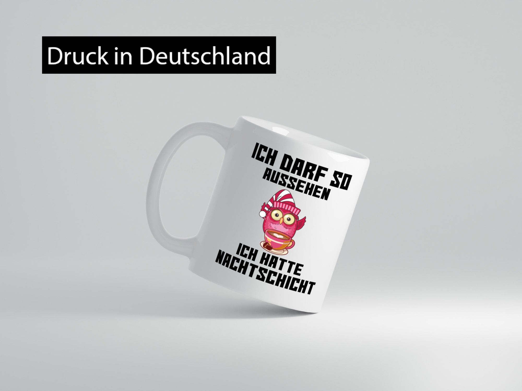 Nachtschicht Eule | Spruch Arbeit müde Nachtjob Geschenkidee Kollegen Büro