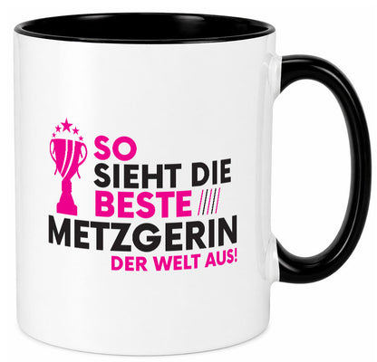 Die Weltbeste Metzgerin | Fleischerin lustig Humor Geschenkidee Geschenk Tasse