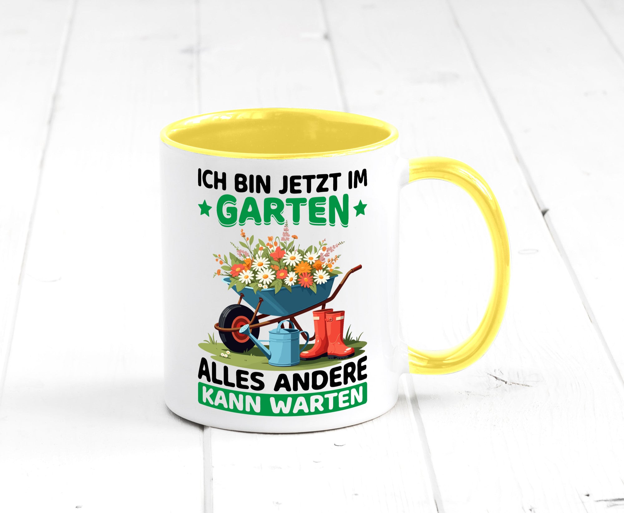 Im Garten alles andere kann warten | Gärtner Gartenarbeit Geschenk Arbeit