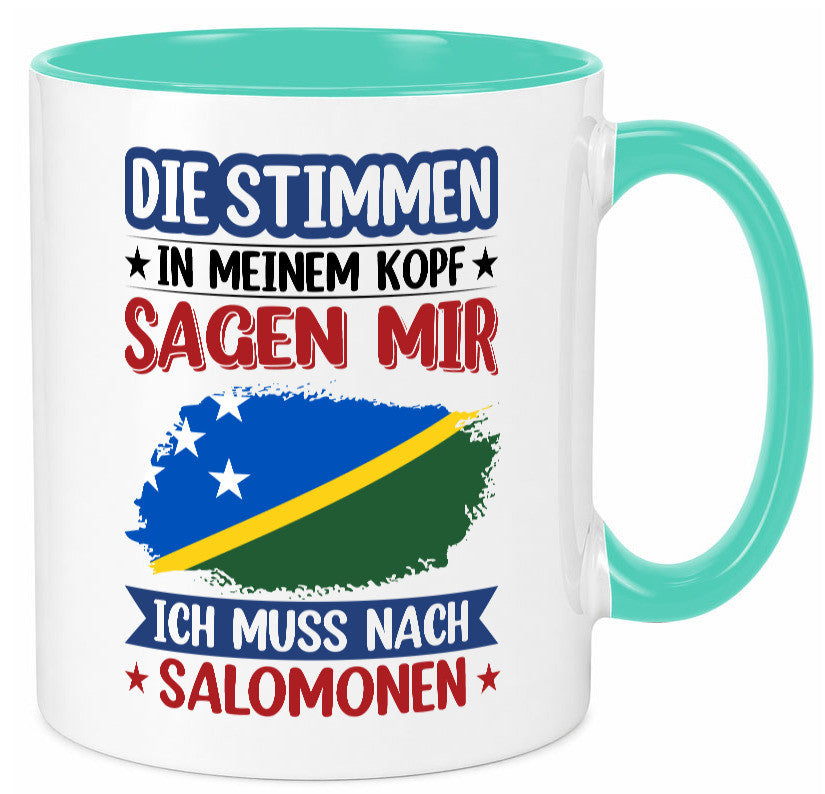 Salomonen | Urlaub Stimmen in meinem Kopf Traumland v2 Humor Geschenkidee Tasse