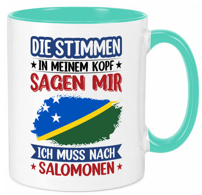 Salomonen | Urlaub Stimmen in meinem Kopf Traumland v2 Humor Geschenkidee Tasse