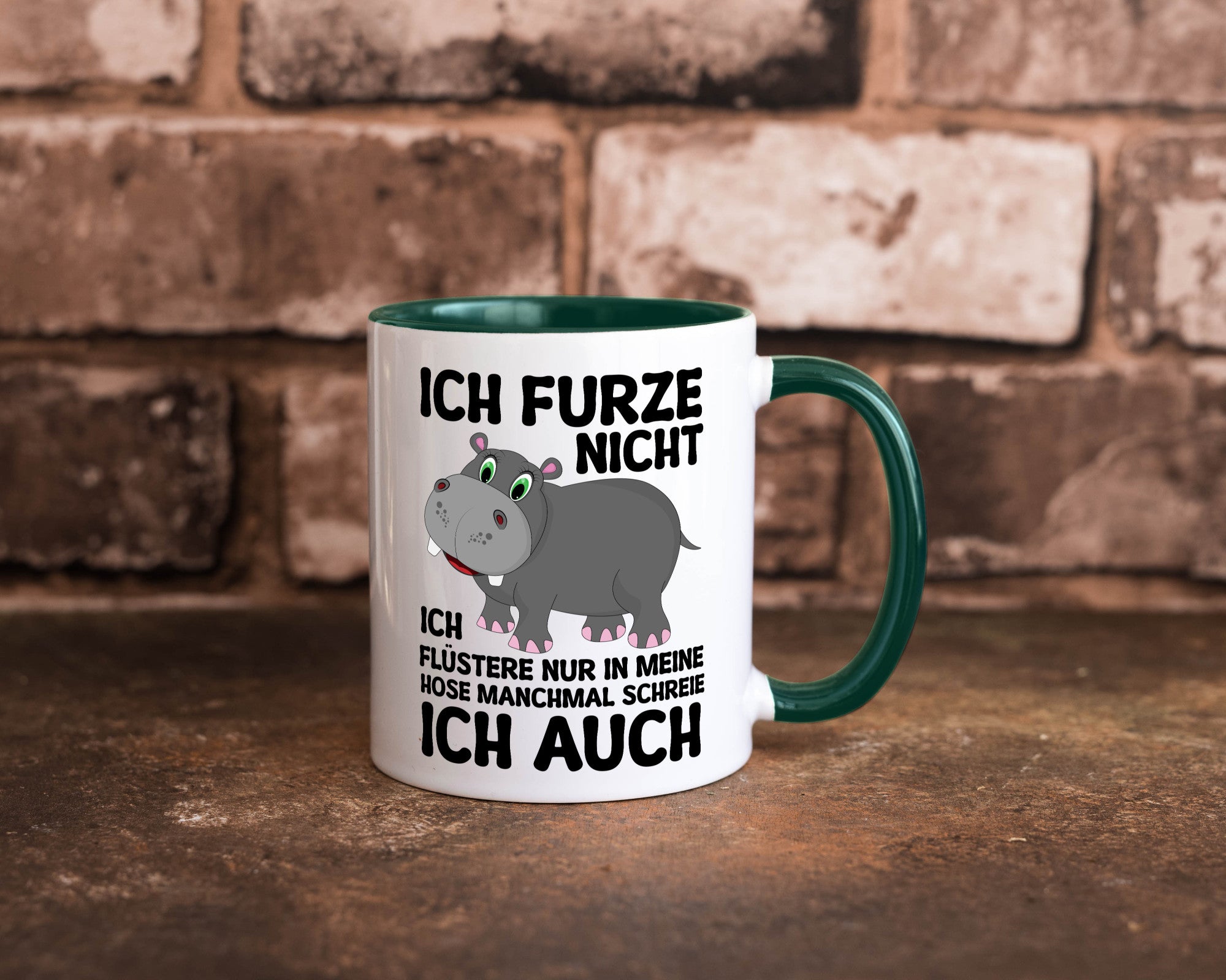 Ich furze nicht | furznilpferd v2 Humor Geschenkidee Tasse