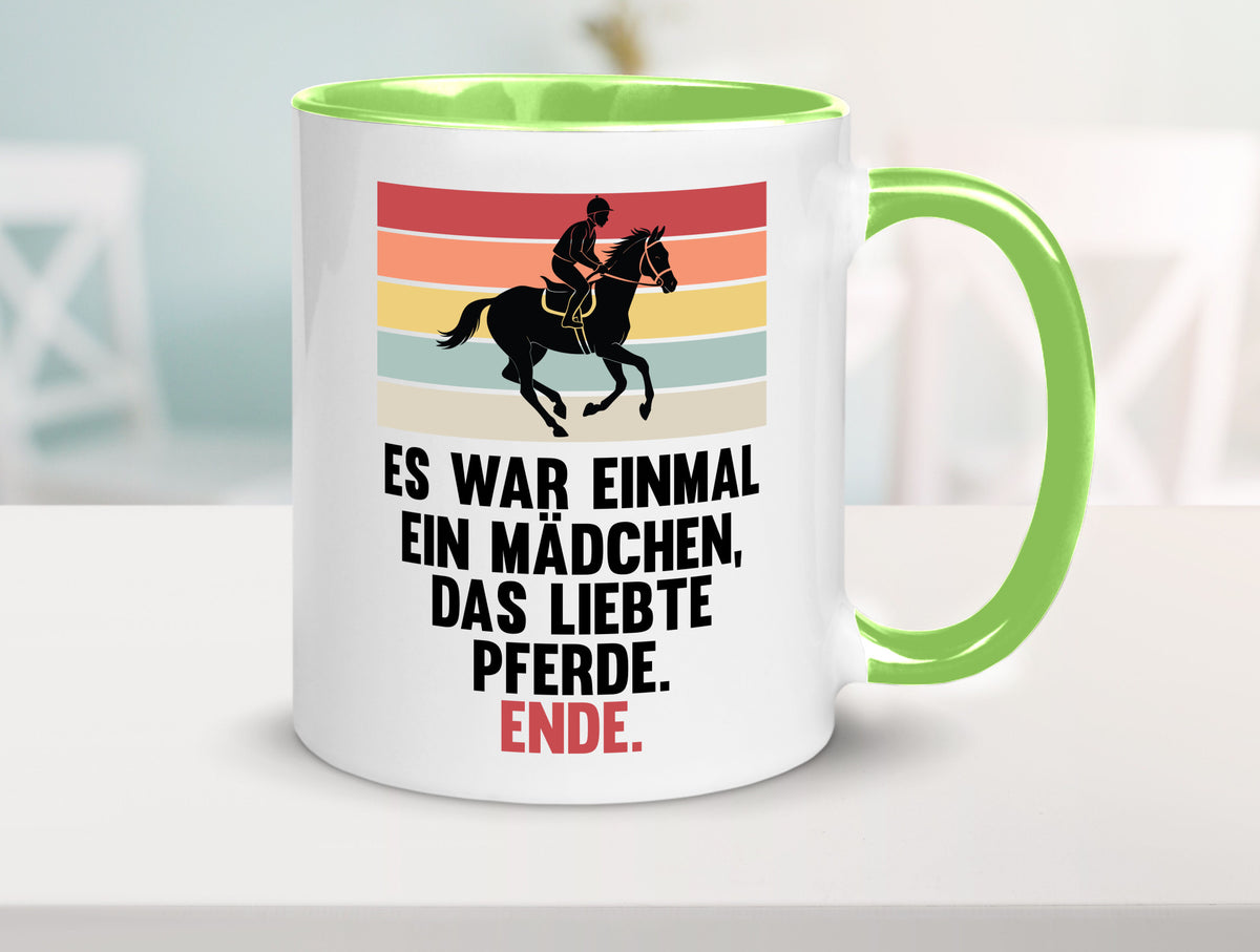 Es war einmal ein Mädchen das Liebte Pferde | lustig Humor Geschenkidee Tasse