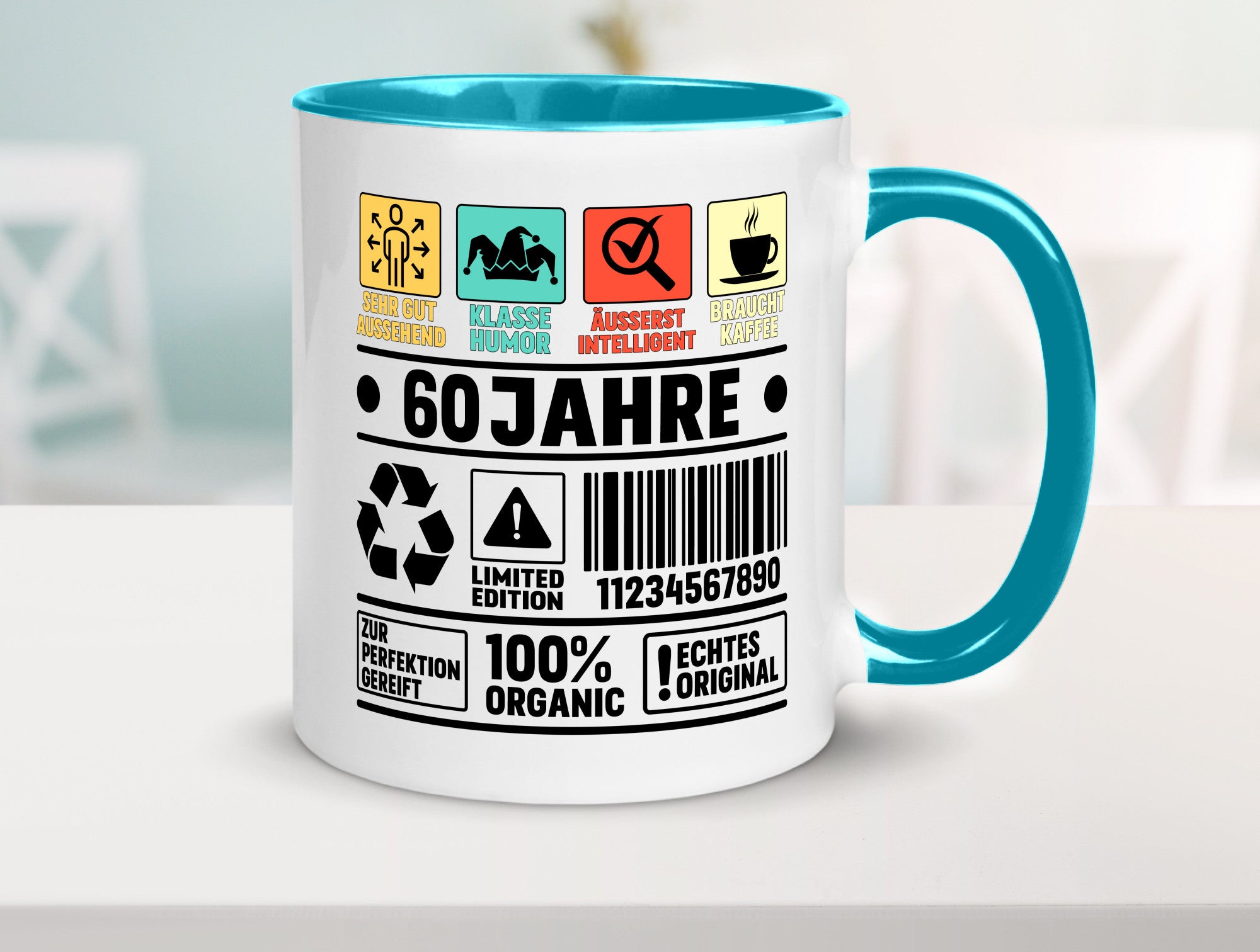 60. Geburtstag | 60 Jahre Humor Limited Edition Geschenkidee Tasse