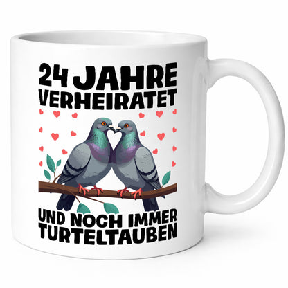 24 Jahre verheiratet | Turteltauben Ehe Ehepaar Geschenk Humor Geschenkidee
