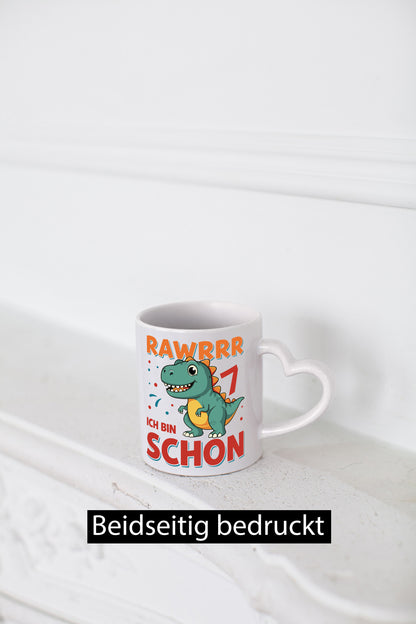 7. Geburtstag | 7 Jahre Raw ich bin schon T-Rex Geschenk Geschenkidee lustiger