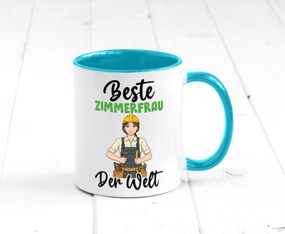 Beste Zimmerfrau| Holzbau | Handwerkerin v2 Geschenk Humor Geschenkidee