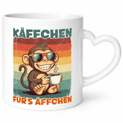 Käffchen fürs Äffchen | Affe Vintage Humor Geschenkidee Tasse