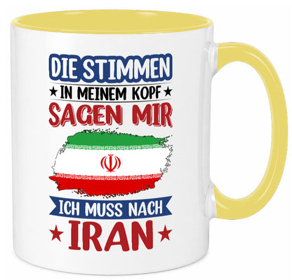 Iran | Urlaub Stimmen in meinem Kopf Traumland Humor Geschenkidee Tasse