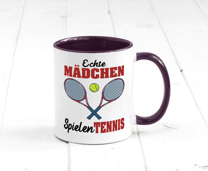 Echte Mädchen Spielen Tennis | Sport Geschenkidee Humor Tasse