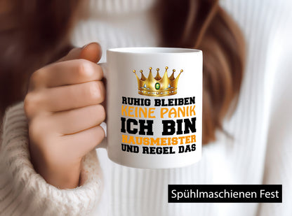Ich bin Hausmeister Geschenkidee Humor Tasse