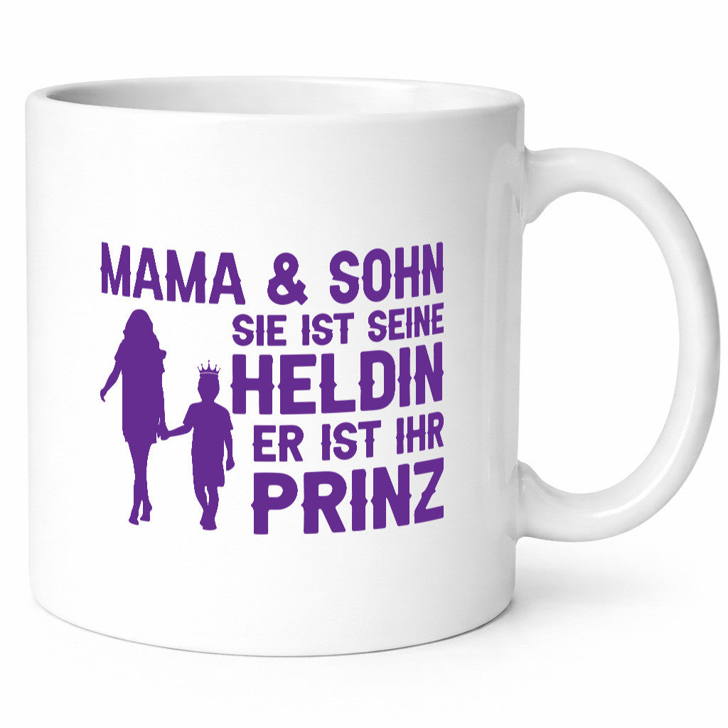Mama &amp; Sohn | Helding Prinz Mutterliebe Geschenkidee Familie Humor Tasse