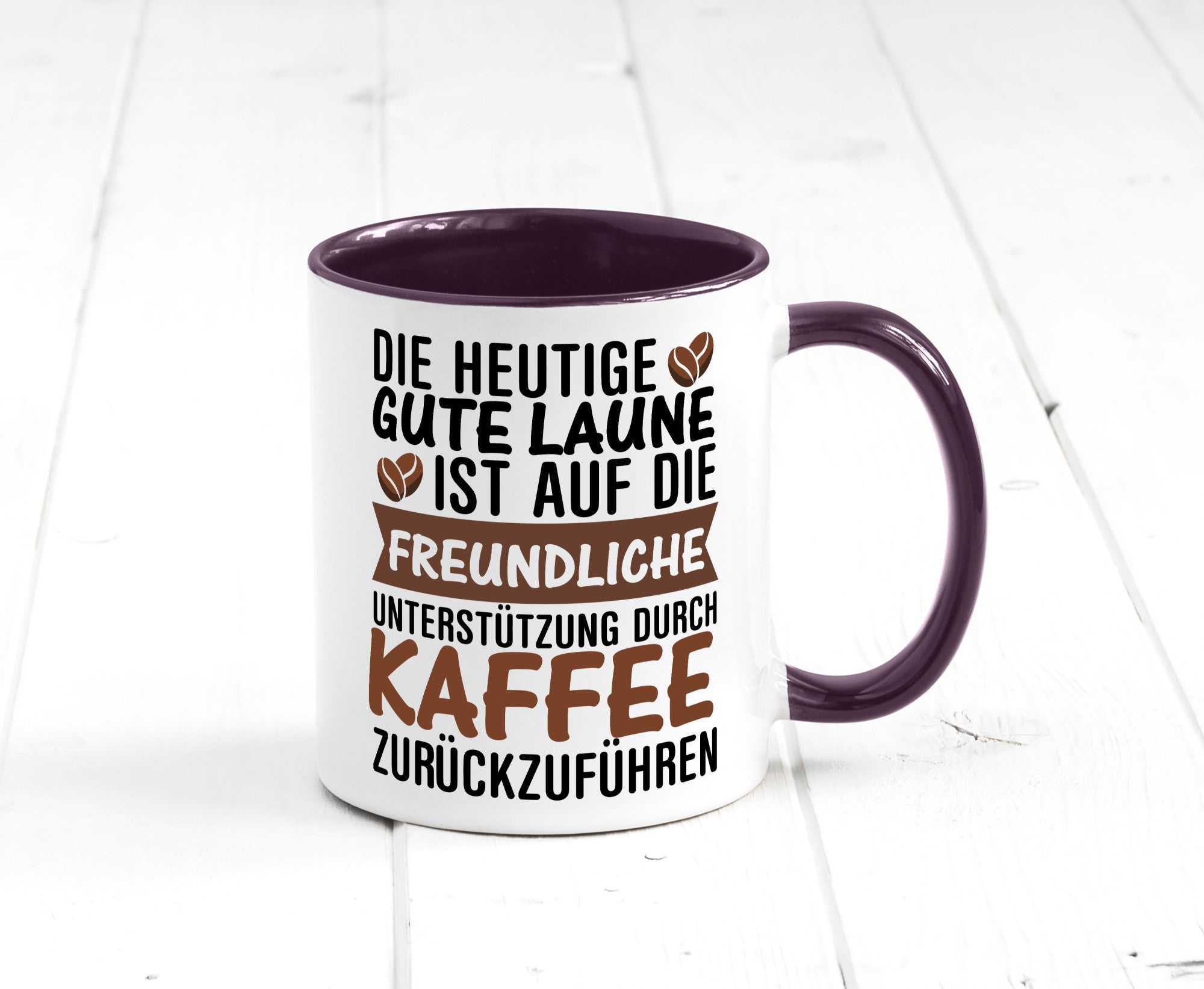 Unterstützung durch Kaffee | Kaffeliebhaber gute Laune Geschenk Humor
