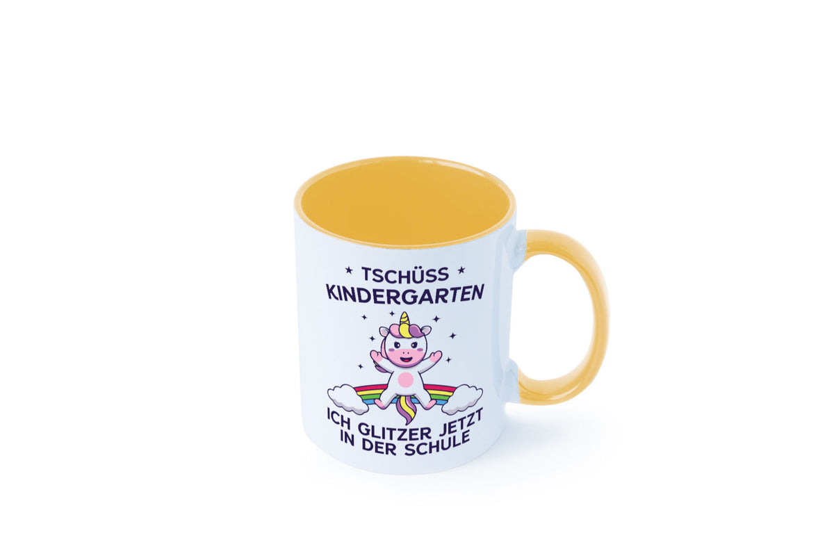 Kindergarten, jetzt Schule | Einhorn Geschenk Humor Geschenkidee lustiger Tasse