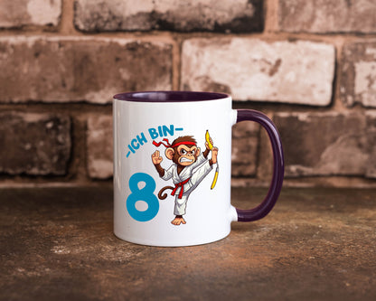 Ich bin 8 | 8. Geburtstag Karate Kampfsport Affe lustiger Spruch Geschenk