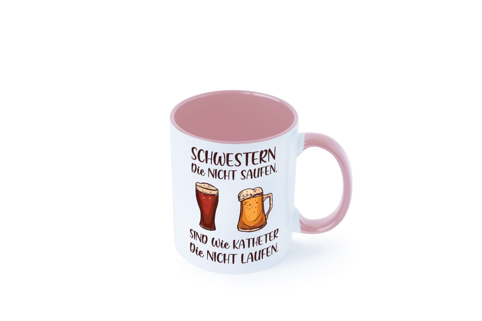 Schwestern die nicht saufen, Katheder laufen | Gläser lustiger Spruch Geschenk