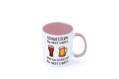 Schwestern die nicht saufen, Katheder laufen | Gläser lustiger Spruch Geschenk