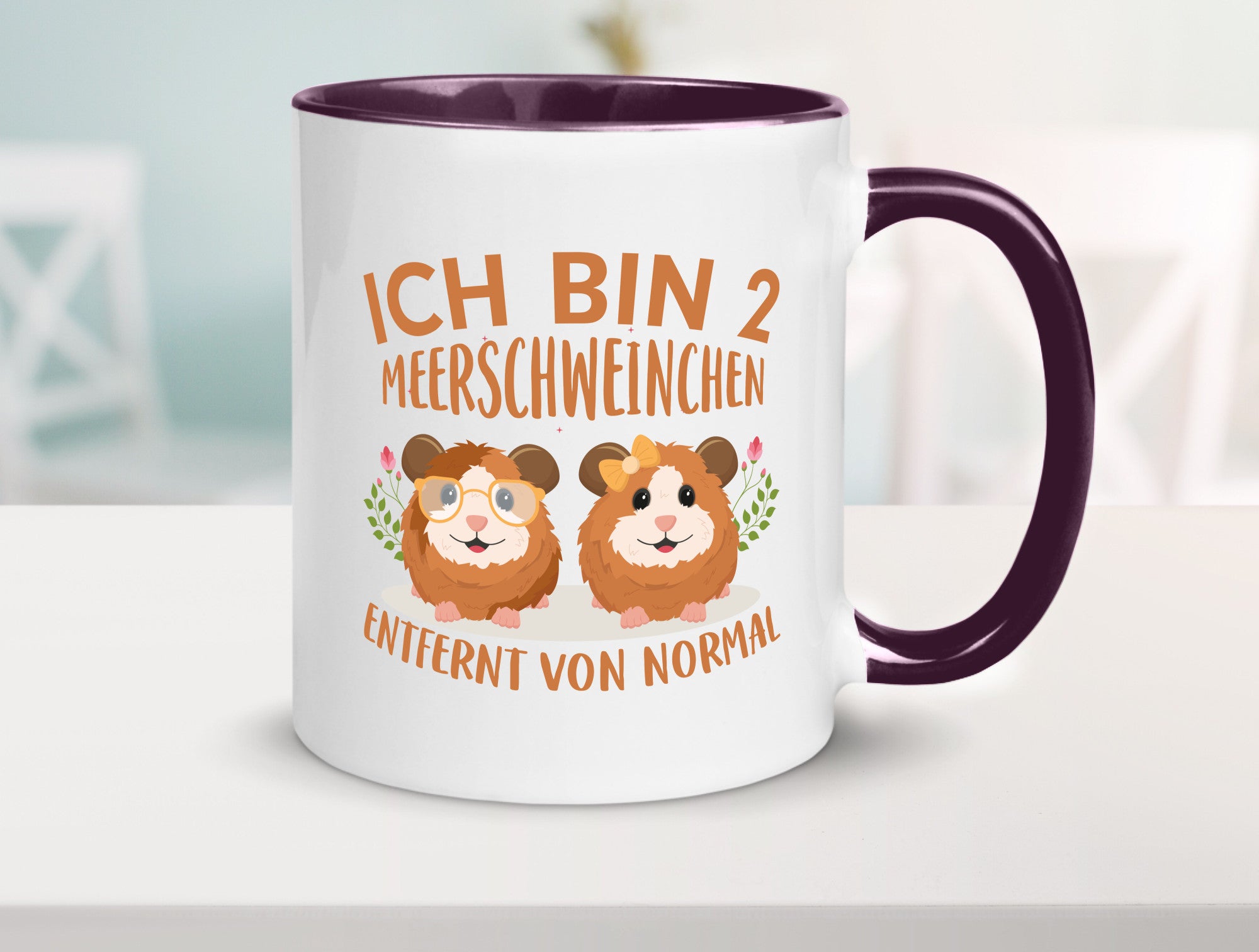 Zwei Meerschweinchen | Tierfreund Tasse Tier Liebe lustig Tierliebhaber Humor