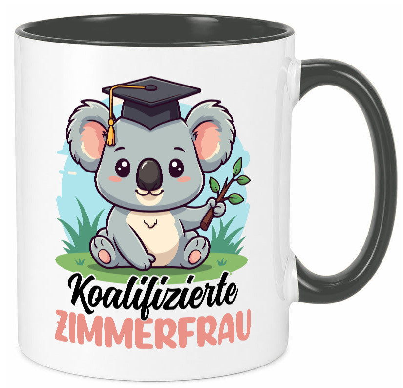 Koalifizierte Zimmerfrau| Holzbau | Handwerkerin lustiger Spruch Geschenk Humor