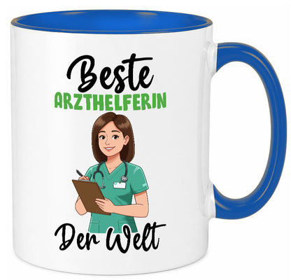 Beste Arzthelferin | Fachangestellte Medizin v2 Geschenkidee Humor Tasse