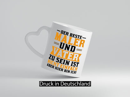 Bester Maler und Vater | Papa Malermeister Lackierer lustiger Spruch Geschenk