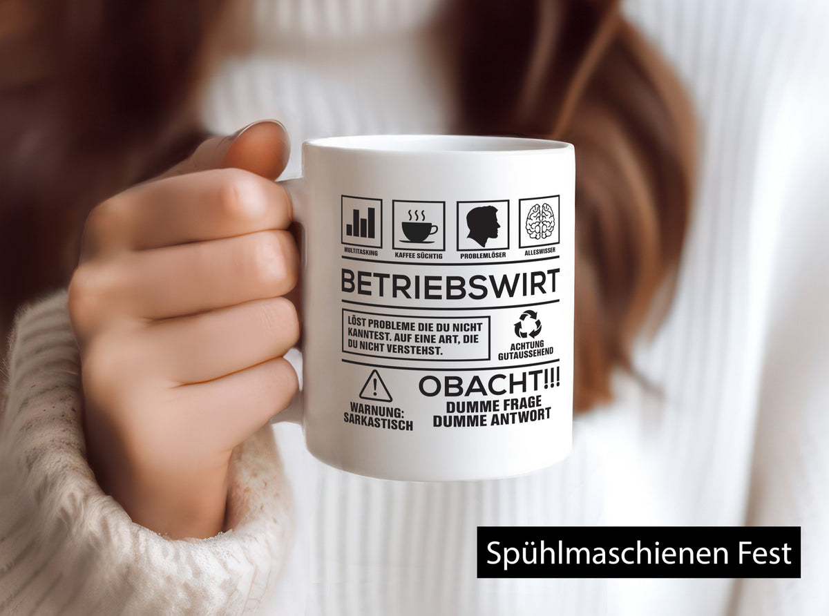 Achtung Probleme Betriebswirt | Betriebswirtschaft lustig Humor Geschenkidee Tasse