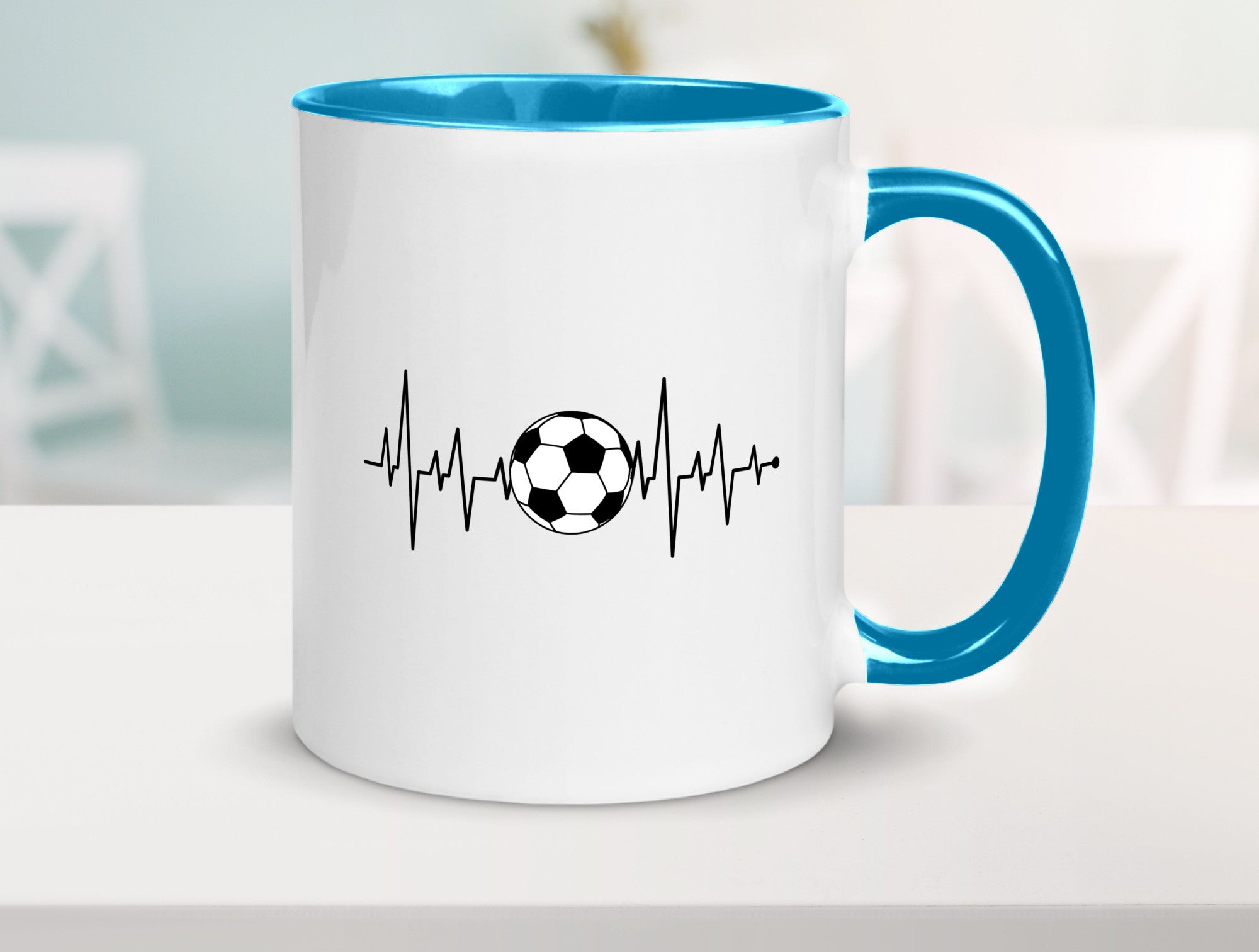 Fußball Herzschlag | Fussballer Verein Sport Team Geschenk Humor Geschenkidee