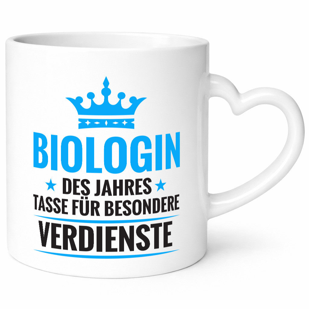 Besonderer Verdienst: Biologin | Biologie Naturforscherin lustig Humor Tasse